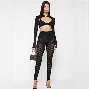 Maniere de Voir / 2 Stylish Green and White Women's Jumpsuit Sets